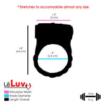  LeLuv Vibrating Cock Ring with Clitoris Tickler - Individually Packaged and Disposable Novelty