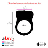  LeLuv Vibrating Cock Ring with Clitoris Tickler - Individually Packaged and Disposable Novelty