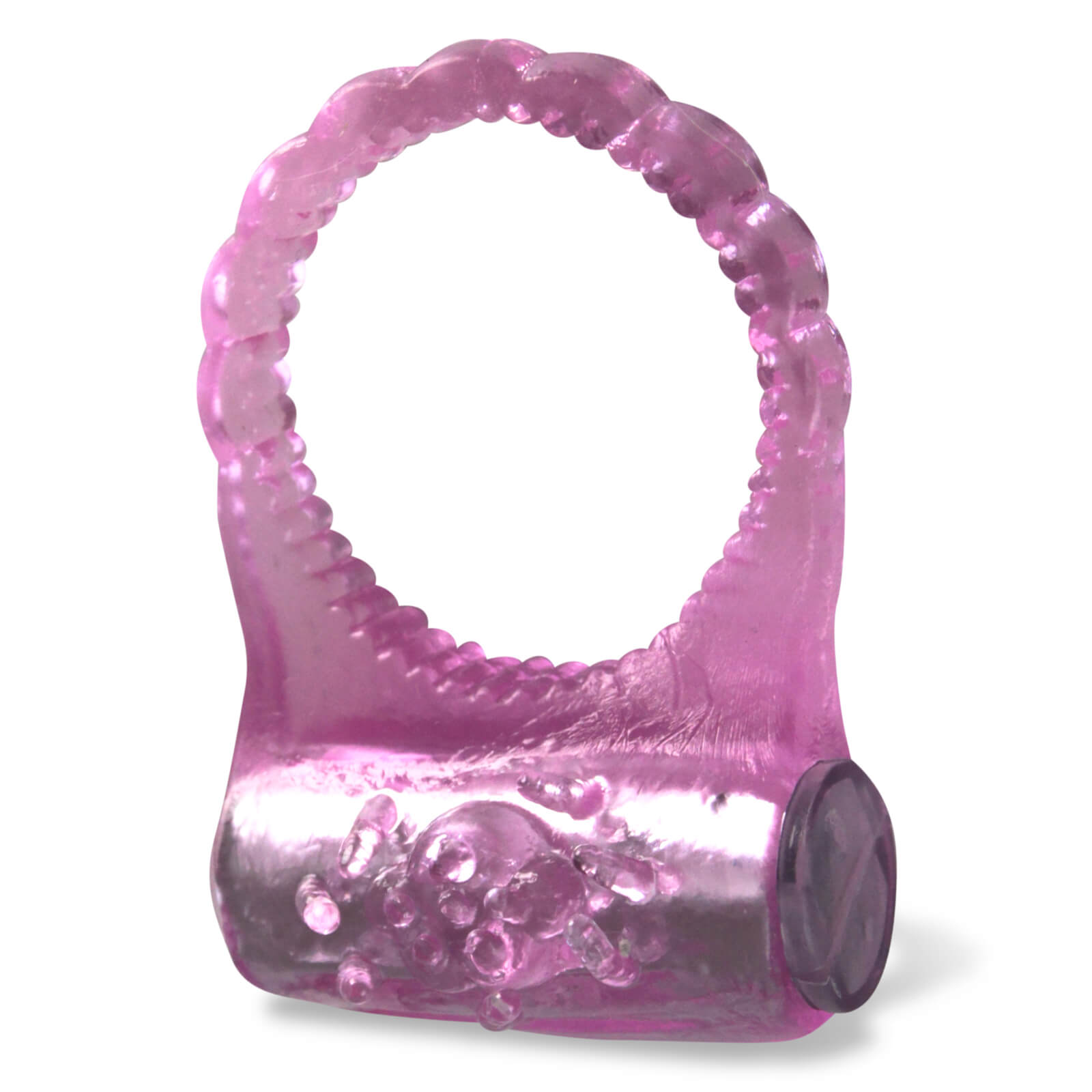 LeLuv Vibrating Cock Ring with Clitoris Tickler - Individually Package LeLuv Vibrating Cock Ring with Clitoris Tickler - Individually Package