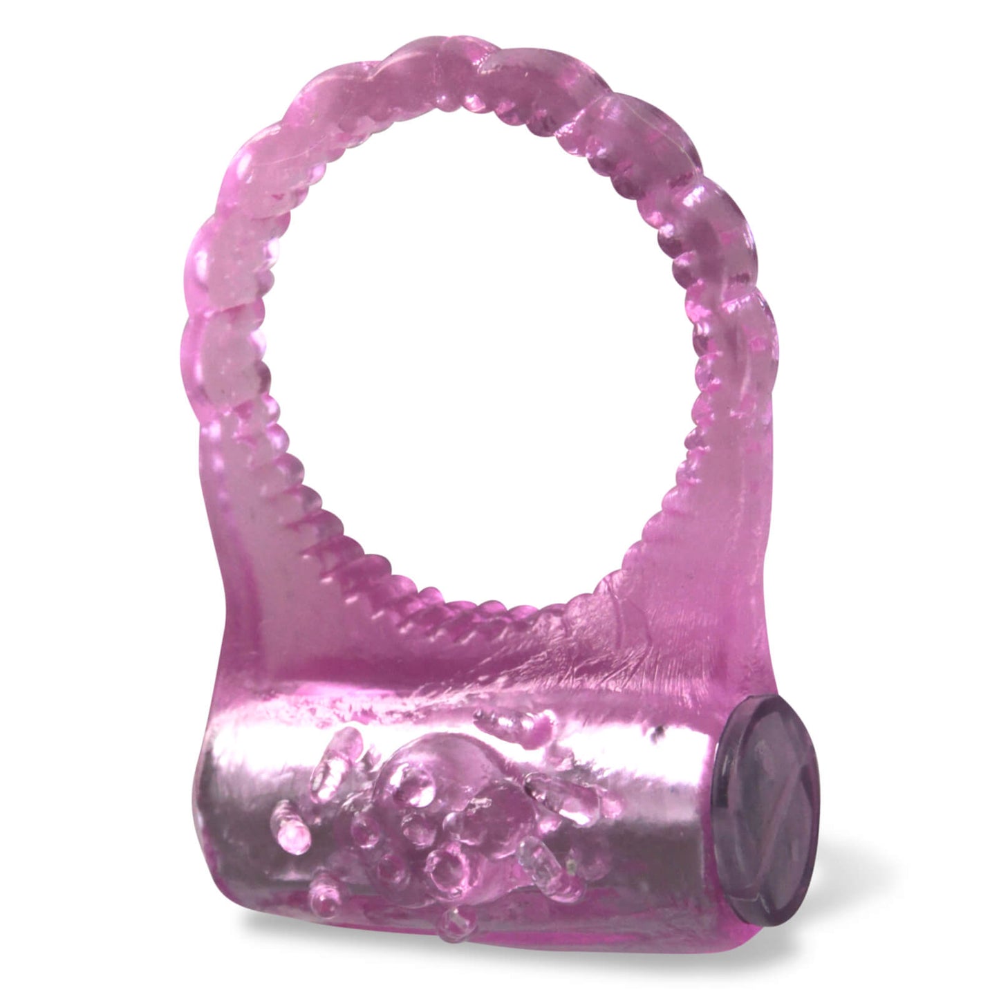 LeLuv Vibrating Cock Ring with Clitoris Tickler - Individually Package LeLuv Vibrating Cock Ring with Clitoris Tickler - Individually Package
