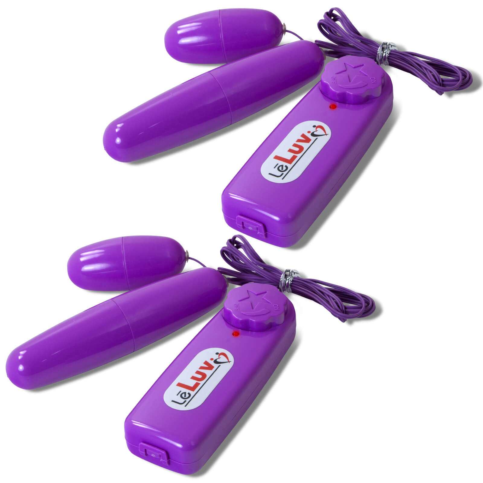 2 Pack Dual Bullets Multi Speed Vibrating Rocket Double Eggs Vibrator - Green