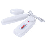 LeLuv Classic Vibrating Dual Bullets - Multispeed Dial Controller Wired Egg/Bullet Small and Large Combo in Vibrant Colors