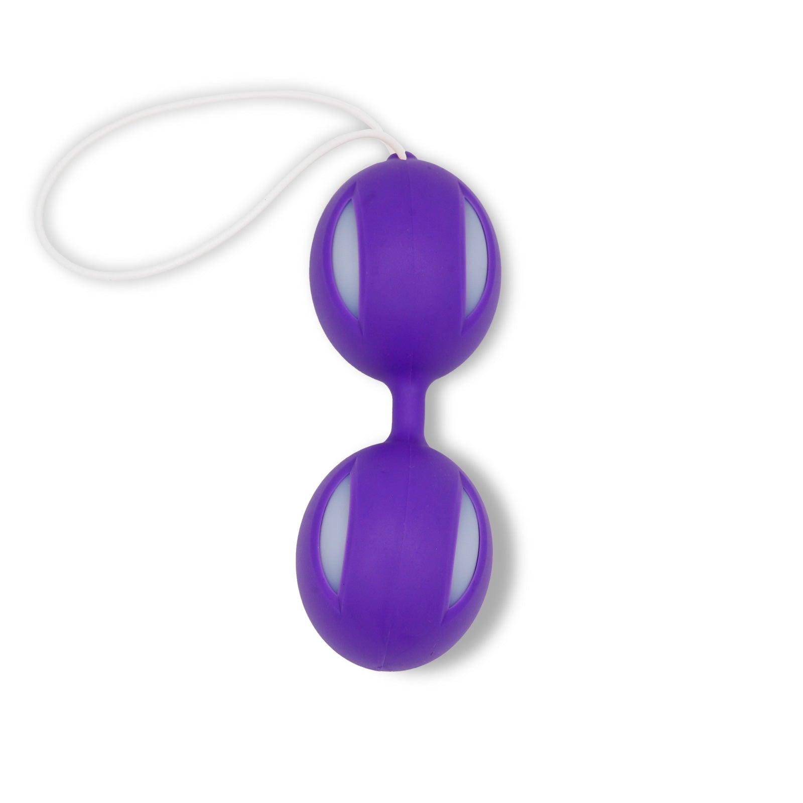 LeLuv Duotone Ben Wa Kegel Exercise Balls Silicone Beginner with Bag PURPLE