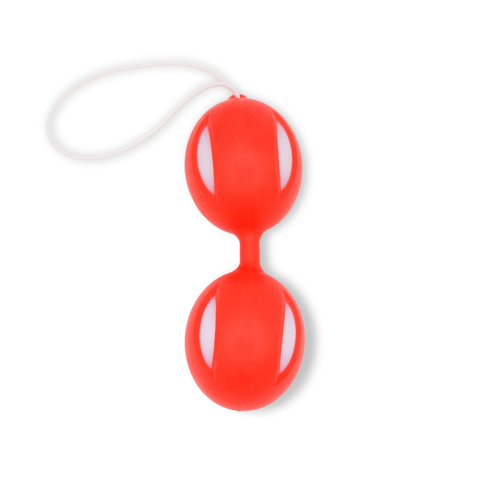LeLuv Duotone Ben Wa Kegel Exercise Balls Silicone Beginner with Bag RED