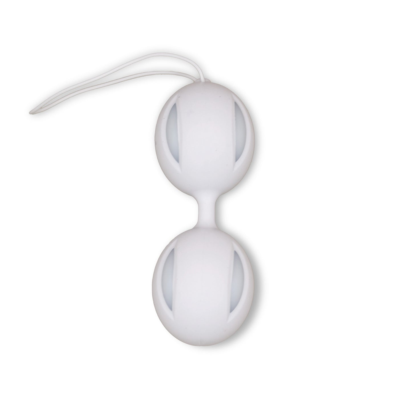 LeLuv Duotone Kegel Exercise Balls Silicone Beginner WHITE