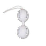 LeLuv Duotone Kegel Exercise Balls Silicone Beginner WHITE