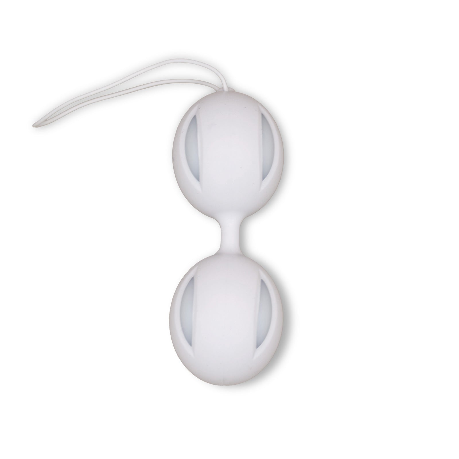 LeLuv Duotone Kegel Exercise Balls Silicone Beginner WHITE