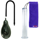 eGrip Rechargeable Penis Pump - Black Handle, Silicone Hose - 12" x 1.75" Wide Flange Cylinder