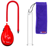 eGrip Rechargeable Penis Pump - Red Handle, Silicone Hose - 9" x 1.50" Round Flange Cylinder 