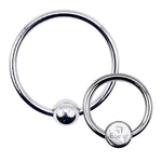 LeLuv Eyro Stainless Steel Glans Ring with Preasure Point – Choose Fixed Ball or Disk Design