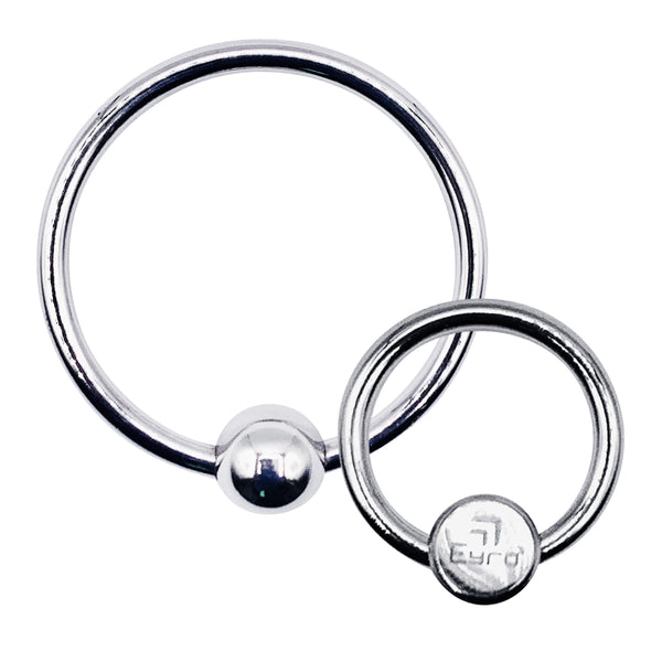 LeLuv Eyro Stainless Steel Glans Ring with Preasure Point – Choose Fixed Ball or Disk Design