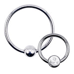 LeLuv Eyro Stainless Steel Glans Ring with Preasure Point – Choose Fixed Ball or Disk Design