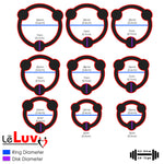 LeLuv Eyro Stainless Steel Penis Glans Rings with Fixed or Adjustable Ball - 9 Sizes for Perfect Fit