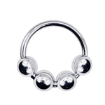 Eyro Stainless Steel Glans Cock Ring with 4 Moveable Balls  - ID 26mm