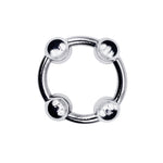 Eyro Stainless Steel Glans Cock Ring with 4 Fixed Balls  - ID 20mm