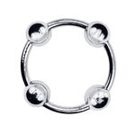 Eyro Stainless Steel Glans Cock Ring with 4 Fixed Balls  - ID 30mm