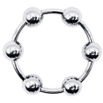 Eyro Stainless Steel Glans Cock Ring with 6 Fixed Balls  - ID 36mm