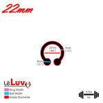 Eyro Stainless-Steel 2 Ball Bull Ring/Horseshoe Cock and Glans Ring 20mm-68mm