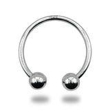 Eyro Stainless-Steel 2 Ball Bull Ring/Horseshoe Cock and Glans Ring 20mm-68mm