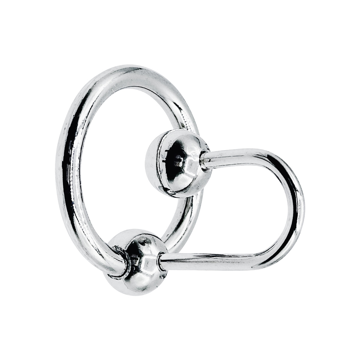 LeLuv Eyro Stainless Steel Glans Ring with Sperm Stopper - 20mm  - 36mm