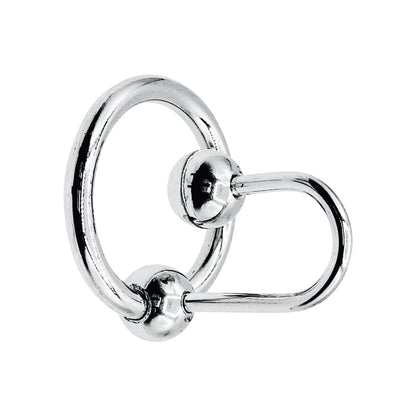 LeLuv Eyro Stainless Steel Glans Ring with Sperm Stopper - 20mm  - 36mm