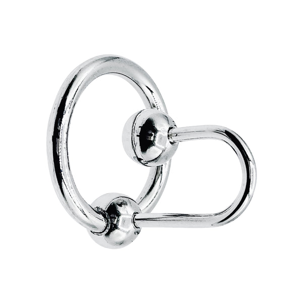 LeLuv Eyro Stainless Steel Glans Ring with Sperm Stopper - 20mm  - 36mm