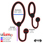 LeLuv Eyro Stainless Steel Glans Ring with Sperm Stopper - 20mm  - 36mm