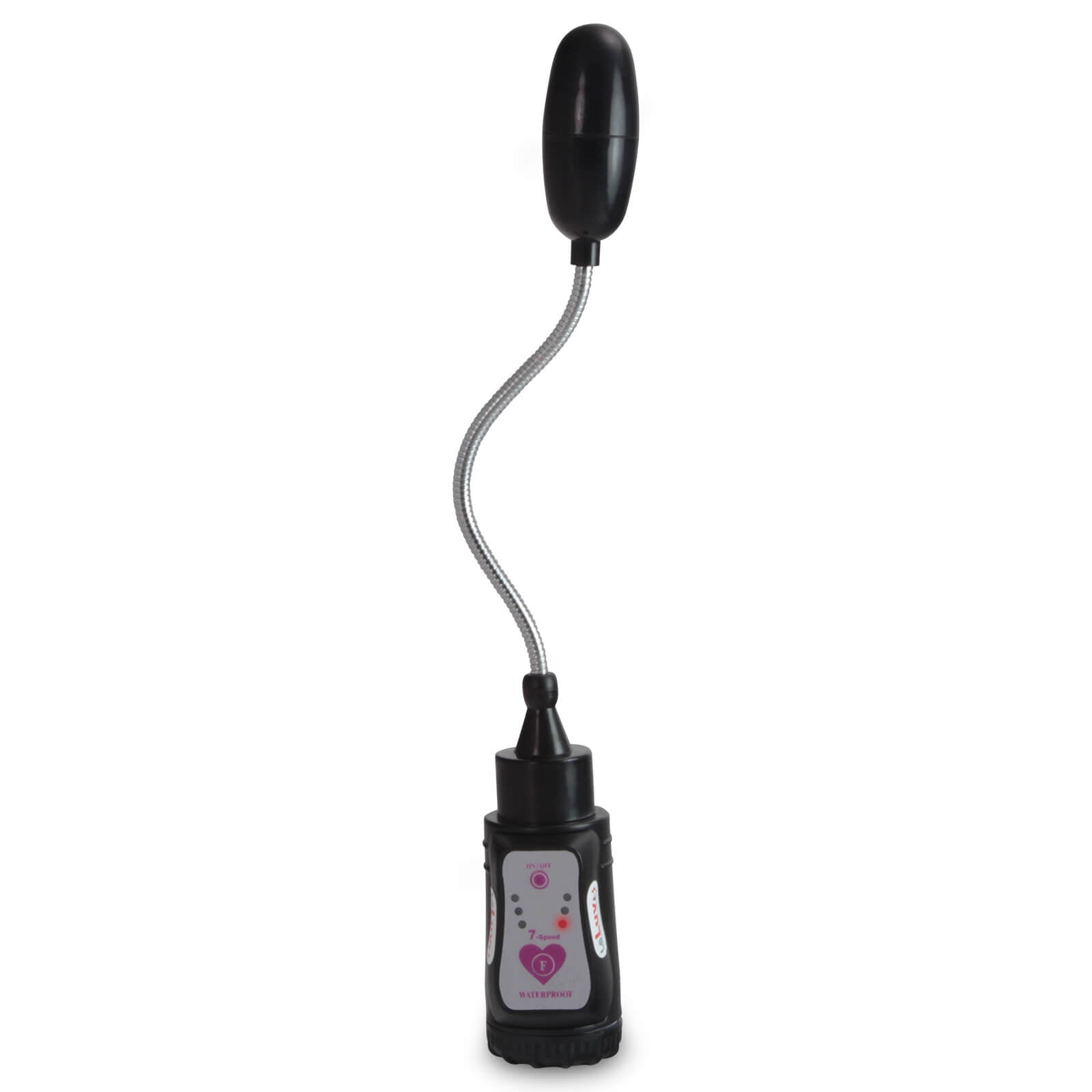 LeLuv Black Waterproof Flexible Bullet Vibrator Bendable G-Spot Prostate Massager Wand
