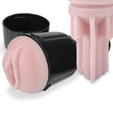 Male Masturbator Handheld Realistic VAGINA Texture in Black Case