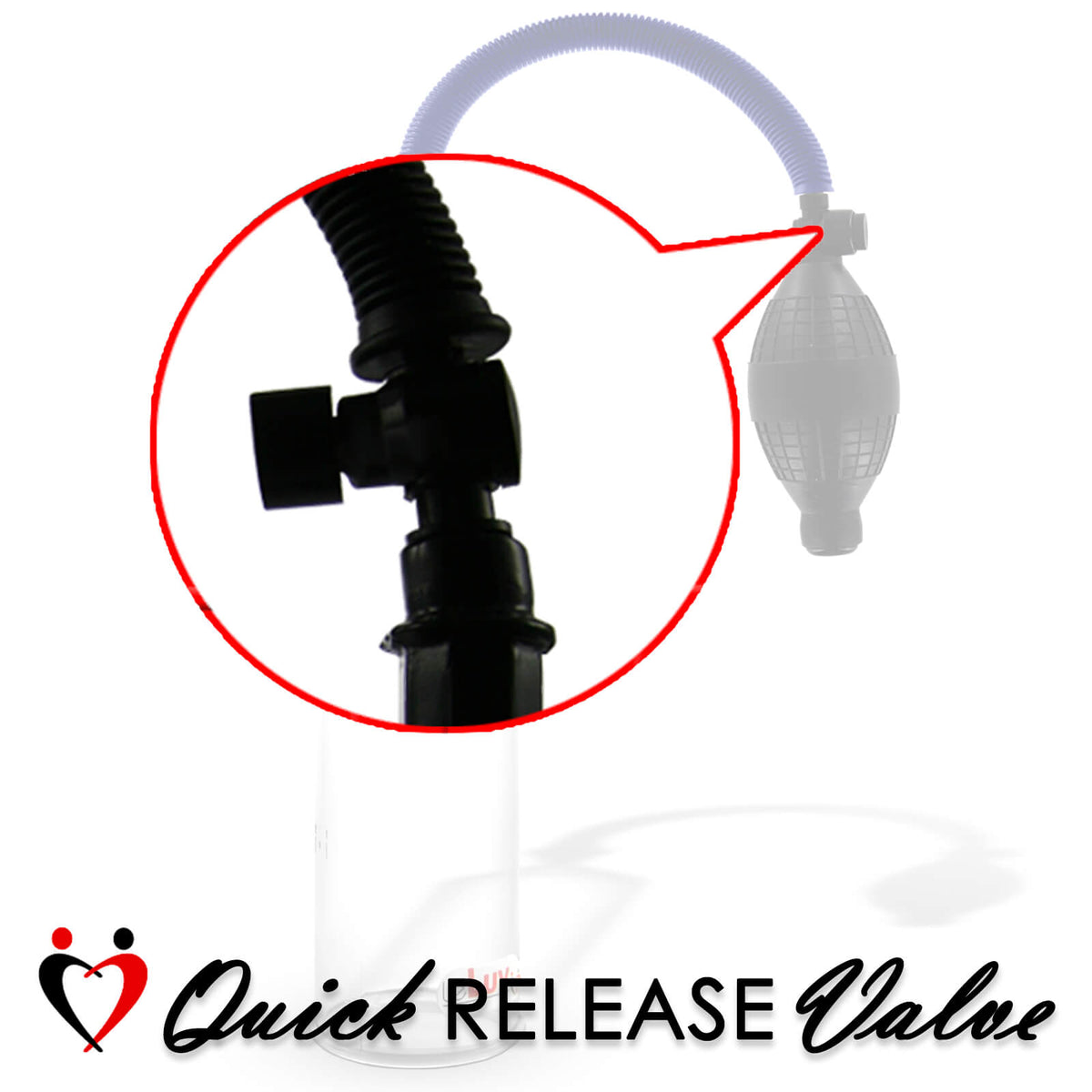 EasyOp Bgrip Handle Penis Pump | Clear 2.25" Diameter x 9" Inside Length Cylinder