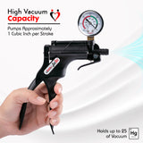 Jacvac Penis Pump | NPT Handle + Gauge | 12" Thick Wall, No Flange Cylinder [Shopify ONLY]