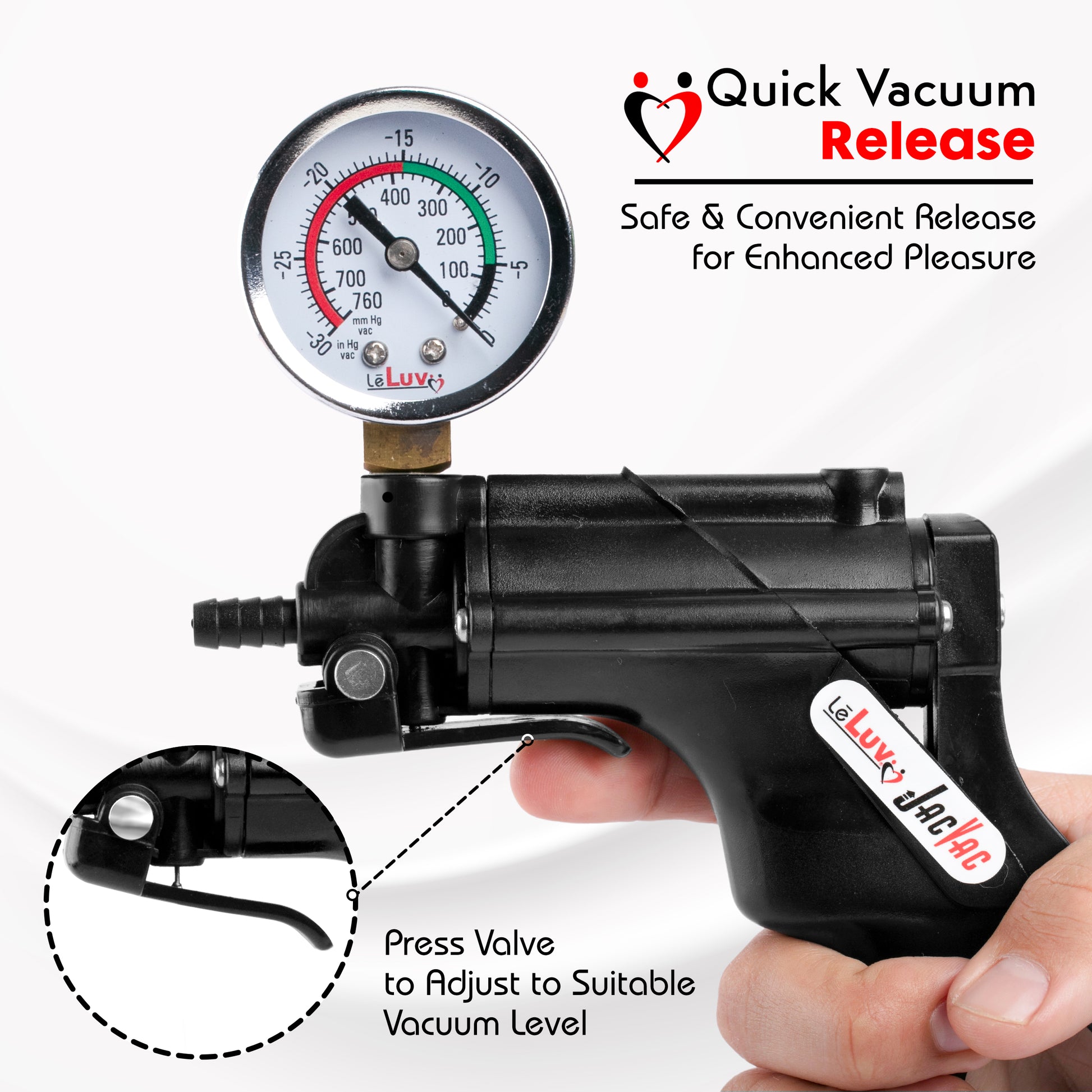 Jacvac Penis Pump | NPT Handle + Gauge | 9" Round Flange | [Purple-Green Handles on Shopify ONLY]