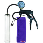 Jacvac Penis Pump | Black NPT Handle + Gauge, Silicone Hose | 12" x 2.3" Thick-Walled Penis Cylinder
