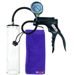 Jacvac Penis Pump | Black NPT Handle + Gauge, Silicone Hose | 12" x 3.1" Thick-Walled Penis Cylinder