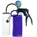 Jacvac Penis Pump | Black NPT Handle + Gauge, Silicone Hose | 9" x 3.1" Thick-Walled Penis Cylinder