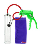 Jacvac Penis Pump | Green NPT Handle, Silicone Hose | 12" x 2.7" Thick-Walled Penis Cylinder