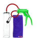 Jacvac Penis Pump | Green NPT Handle, Silicone Hose | 12" x 3.1" Thick-Walled Penis Cylinder