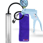 Jacvac Penis Pump | Grey NPT Handle + Gauge, Silicone Hose | 12" x 1.12" Thick-Walled Penis Cylinder