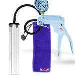 Jacvac Penis Pump | Grey NPT Handle + Gauge, Silicone Hose | 12" x 2.1" Thick-Walled Penis Cylinder