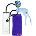 Jacvac Penis Pump | Grey NPT Handle + Gauge, Silicone Hose | 9" x 3.1" Thick-Walled Penis Cylinder