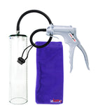 Jacvac Penis Pump | Grey NPT Handle, Silicone Hose | 12" x 3.1" Thick-Walled Penis Cylinder
