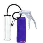 Jacvac Penis Pump | Grey NPT Handle, Silicone Hose | 9" x 2.3" Thick-Walled Penis Cylinder