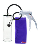 Jacvac Penis Pump | Grey NPT Handle, Silicone Hose | 9" x 2.9" Thick-Walled Penis Cylinder