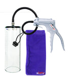 Jacvac Penis Pump | Grey NPT Handle, Silicone Hose | 9" x 3.1" Thick-Walled Penis Cylinder
