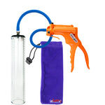 Jacvac Penis Pump | Orange NPT Handle, Silicone Hose | 12" x 2.3" Thick-Walled Penis Cylinder