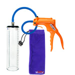 Jacvac Penis Pump | Orange NPT Handle, Silicone Hose | 9" x 2.3" Thick-Walled Penis Cylinder