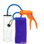 Jacvac Penis Pump | Orange NPT Handle, Silicone Hose | 9" x 2.9" Thick-Walled Penis Cylinder