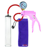 Jacvac Penis Pump | Pink NPT Handle + Gauge, Silicone Hose | 12" x 2.3" Thick-Walled Penis Cylinder