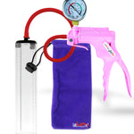 Jacvac Penis Pump | Pink NPT Handle + Gauge, Silicone Hose | 12" x 2.5" Thick-Walled Penis Cylinder