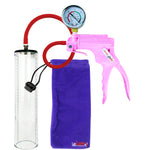 Jacvac Penis Pump | Pink NPT Handle + Gauge, Silicone Hose | 12" x 2.7" Thick-Walled Penis Cylinder